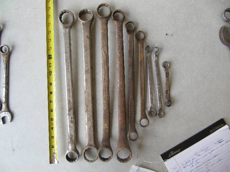 lot 754 image: Lot of 9 Box Wrenches 1 1116 to 12  (Shop Tools)