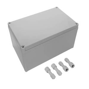 lot 1467 image: LeMotech IP67 Waterproof Junction Box ABS Plastic Project Box Dustproof Electrical Box Outdoor Enclosure for Electronics DIY Case Gray 9.8X 5.9X 5.1 inch(250mmx 150mmx 130mm)
