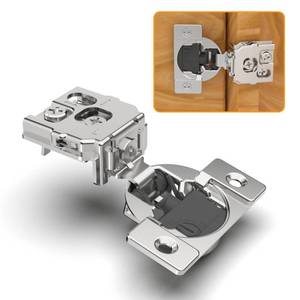 lot 1468 image: Chibery 50 Pack 1 Overlay 4D Soft Close Concealed Hinges for Face Frame Door, Adjustable Closing Speed, Smooth Slow Self Close Hinges, Satin Nickel, 105° Open Angle Stainless Steel Cabinet Hingesin