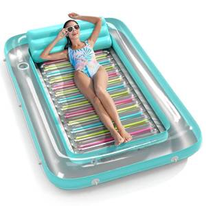 lot 1486 image: Inflatable Tanning Pool Lounger Float - Jasonwell 4 in 1 Sun Tan Tub Sunbathing Pool Lounge Raft Floatie Toys Water Filled Tanning Bed Mat Pad for Adult Blow Up Kiddie Pool Kids Ball Pit Pool (L)