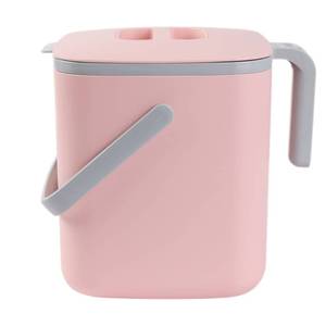 lot 1487 image: BLUE GINKGO Kitchen Compost Bin 5L  1.32 GAL  Filter-Free, Odor-Tight Countertop Food Waste Pail with Handles (Made in Korea, Pink)