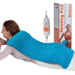 lot 1505 image: Boileau Electric Heating Pad for Back Pain and Period Cramps Relief, 17x33in Extra Large XXXL, 3 Heating Levels Heat Pad with 2-Hour Auto Shut Off, Gifts for Women and Mom, Bluein
