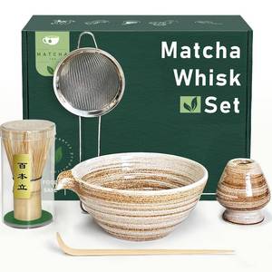 lot 1506 image: Maaacute Matcha Whisk Set with Matcha Bowl, Matcha Whisk Holder Matcha Bamboo Whisks, Scoop, Sifter, Unique Gifts for Women Men Girl Friend Home Kitchen Decor Gifts for Tea Enthusiasts Christmas