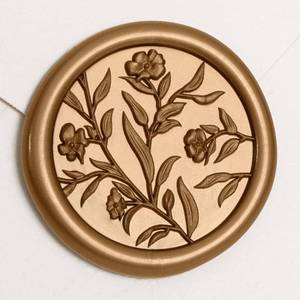 lot 2184 image: UNIQOOO Wax Seal Stickers - 3D Floral Wedding Invitation Envelope Seal Sticker, 50 Pcs Self- Adhesive Flower Antique Gold Stickers, Perfect for Invitation, Christmas, Gift Wrapping