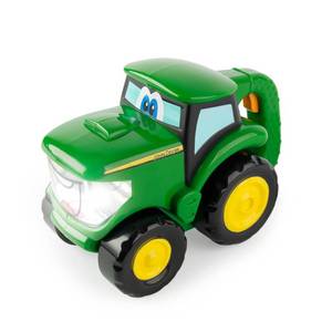 lot 2186 image: TOMY John Deere Johnny Tractor Toy Flashlight - 2-in-1 Kids Flashlight and Toy Tractor with Free Rolling Wheels - Officially Licensed John Deere Toys- Ages 18 Months and Up