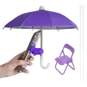 lot 2191 image: Yymobt Phone Umbrella for Sun, Universal Cell Phone Umbrella Suction Cup Stand, Cover Sun Shield, Adjustable Piggy Suction Cup Phone Stand, Outdoor Cell Phone Sunshade Holder(Purple)