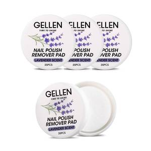 lot 2225 image: Gellen Nail Polish Remover Pads, 4 Boxes Non-Acetone Nail Polish Remover Wipes, Travel Nails Wets Set For Cleaning Manicure Salon Home