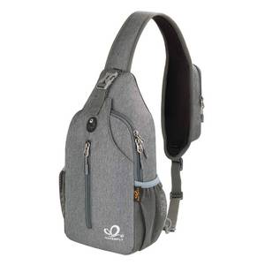 lot 2249 image: WATERFLY Crossbody Sling Backpack Sling Bag Travel Hiking Chest Bags Daypack (Dark gray)