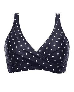 lot 2252 image: Aqua Eve Women Full Coverage Bikini Top No Bottom Push up Swimsuits Top Sport Bra Bathing Suits Tops Black Dot XL