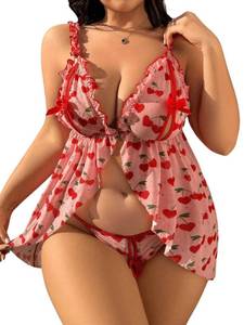 lot 2287 image: Verdusa Womenfts Plus Size 2 Piece Lingerie Set Cut Out Split Underwire with Panty Multicolor 2XL
