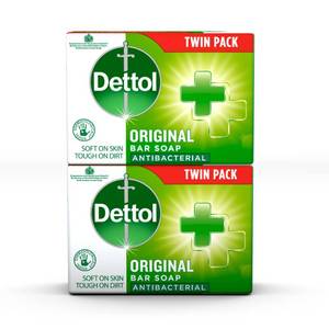 lot 2288 image: Dettol Anti Bacterial Original Soap 100g Twin Pack Dermatologically Tested