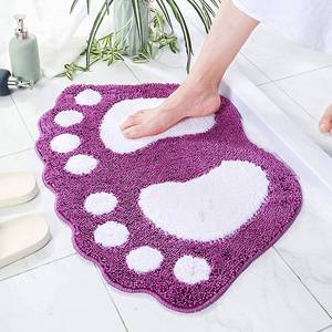 lot 2340 image: Guireele Bathroom Rugs Mats Water Absorbent Non-Slip Mat Used in Bathroom, Shower, Room, Etc.Soft Microfiber Bath Mat Machine Washable Bath Mat Bathroom Mat (Purple, 19x26ftft)