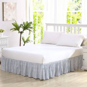 lot 2358 image: Laura Ashley Home - Cotton Ruffled Bedskirt, Lightweight Home Decor with Classic Style (Blue, Full)
