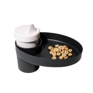 lot 2375 image: Travel Tray Oval USA Made Extend Your Current Cup Holder to Hold a Cup Plus A Tray for Snacks, Toys and Accessories. Use in a Car Seat, Booster, Stroller, Golf Cart, Outdoor Chair, (Pirate Black)