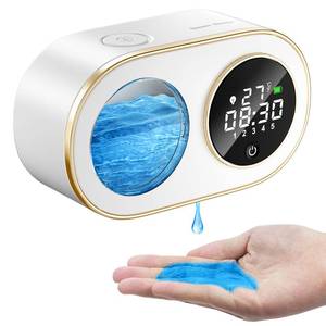 lot 2383 image: Automatic Soap Dispenser Touchless,Kitchen Bathroom,Modern Smart Home,USB Type-C Rechargeable,Long Battery Life,Time and Temperature Display,5-Level Adjustable,320ML 10.8OZ(Gel-White)