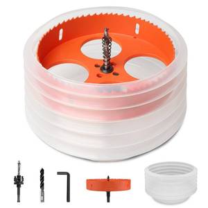 lot 5386 image: Storystore 6 18 Hole Saw for Recessed Lights Can Lights, 6 Inch Hole Cutter with Dust Bowl for Recessed Lighting, Hole Saw Dust Catcher with Bi-Metal Wood Drywall Hole Cutter