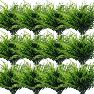 lot 5390 image: TURNMEON 20 Bundles Artificial Plants Outdoor Faux Boston Fern Summer Decor Fake Plants UV Resistant Plastic Greenery Shrubs Artificial Fake Flowers Outside Indoor for Spring Home Gardens Patio Yards