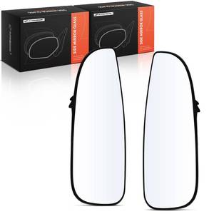 lot 5408 image: A-Premium 2-PC Driver and Passenger Side Lower Heated Mirror Glass with Backing Plate Compatible with Ram ProMaster 150025003500 2014-2023 - Towing Mirror Convex