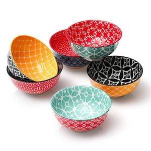 lot 5409 image: DOWAN 10oz Small Bowls Set of 6 - Versatile Ice Cream BowlsDurable Small Ceramic Bowl for Cereal, Soup, Snacks, Colorful Decorative Bowls and Microwave Safe