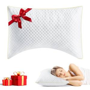 lot 5435 image: Sofslee Pillow King Size for Neck and Shoulder Pain, Adjustable Firmness Memory Foam King Pillows for Side Sleeper, Cooling Curved Bed Pillow for Sleeping with Washable Cover