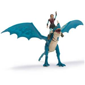 lot 9646 image: Dreamworks Dragons, How to Train Your Dragon, Deadly Nadder and Astrid, Viking Duo Action Figures, Kids Toys for Boys Ages 4 and up