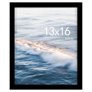 lot 10147 image: Fisnish 13x16 Picture Frame, Classic Black Poster Frame for Horizontal or Vertical Wall Mounting, 1 Pack