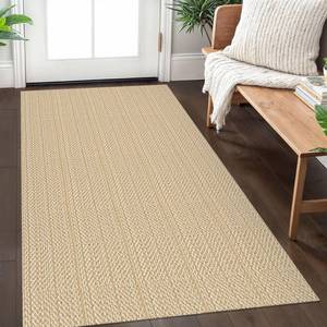 lot 11739 image: IOHOUZE Washable Area Rug 3x5 Non Slip Rubber Backed Woven Rugs for Entryway Rugs Indoor Outdoor Doormat Throw Rug Floor Carpet for Entrance Kitchen Front Door, Warm BeigeOrangeApricot