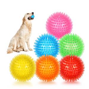 lot 12081 image: petizer 6 Pack 2.5 Squeaky Dog Toy Balls, Floating Dog Pool Balls, Spiky Dog Balls, Durable Interactive Fetch Toys for Puppy, Dog Chew Toys for Teething (2.5in, Small Dog), Set of 6in