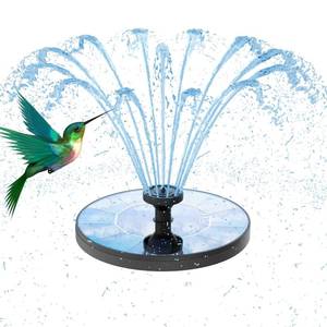 lot 12098 image: AMZtime Solar Water Fountain, Upgraded Solar Bird Bath Fountains with 6 Nozzles, Free Standing Floating Solar Powered Water Fountain Pump for Bird Bath, Garden, Pond, Pool and Outdoor