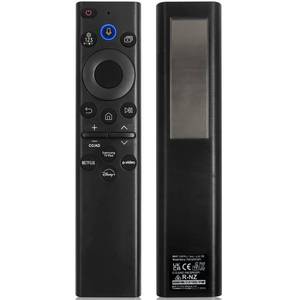 lot 12102 image: BN59-01385A Solar Voice Remote Replacement for Samsung Frame TV Remote with Bluetooth Rechargeable Solar Cell, Compatible with Samsung 2021-2024 Neo LED Smart 4K Ultra HD TV, 4 Shortcut Buttons, Black