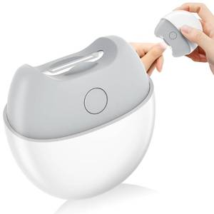 lot 12103 image: SCAIKTIG Electric Automatic Nail Clipper with Light, 2 Speeds, Magnetic Cover, Nail Scraps Storage, USB Rechargeable, Safety Electric Fingernail Trimmer for Kids, Adult, Seniors, Men, Caregivers,White