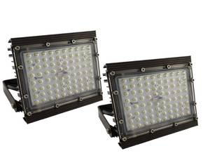 lot 16247 image: PROZONE 50W 12V DC 24V AC LED Flood Light LAMP of Warm White Floodlights Security Outdoor Waterproof IP66 Ultra Bright 3000k Color 7000lm Marine Use Yacht,Boat,Ship 2PCS Warm White(Pack of 2)