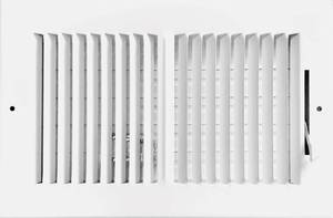 lot 16255 image: HBW 10x 6in (duct opening size) 2-way Stamped Face Steel Ceilingsidewall Air Supply Register - Vent Cover - Actual Outside Dimension 11.75in X 7.75inin