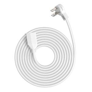 lot 16264 image: 6FT Flat Plug Extension Cord, 16A 1875W, 3-Prong Low Profile Heavy Duty Power Cable, Indoor Use, White