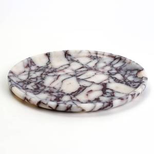 lot 17456 image: Natural Marble Tray, Coffee Table, Food, Fruit, Paper Cup, Cake Display, Coffee bar, Family Gatherings, Seasonal Holiday Decoration Tray(Viola-Circular-9.8x9.8inx0.7in)in