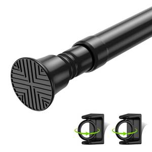 lot 17474 image: Small Tension Rod 16-38inch Black Tension Curtain Rod No Drilling Spring Rods for Windows Short Tension Rod Adjustable Curtain Rod for Windows,Door,Closet,Kitchen