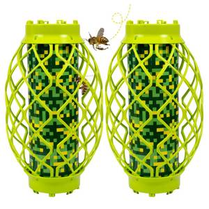 lot 17475 image: Wasp Trap Outdoor Hanging 2 Pack,Non-Toxic Yellow Jacket Trap Bee Traps for Outside,Sticky Catcher for Hornet,Paper Wasp,Carpenter Bee