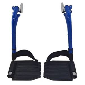 lot 17502 image: Wheelchair Footrest, Wheelchair Replacement Part with Heel Ring for Standard Wheelchairs(Blue)