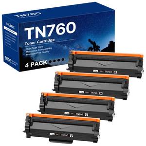 lot 17505 image: WEAREC Compatible Toner Cartridge Replacement for Brother TN760 TN-760 TN730 with HL-L2350DW HL-L2370DW MFC-L2750DW DCP-L2550DW Printer (Black 4 Pack)