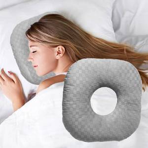 lot 18001 image: Wuronsa Ear Piercing Pillow for Side Sleepers with an Ear Hole for CNH and Ear Pain Ear Inflammation Pressure Sores, Cotton O-Shaped Side Sleeping Pillow, Ear Guard Pillow