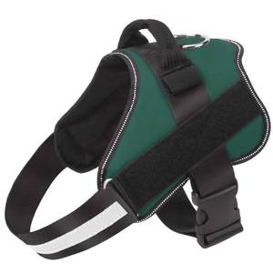 lot 18007 image: Bolux Dog Harness, No-Pull Reflective Dog Vest, Breathable Adjustable Pet Harness with Handle for Outdoor Walking - No More Pulling, Tugging or Choking (Dark Green, L)