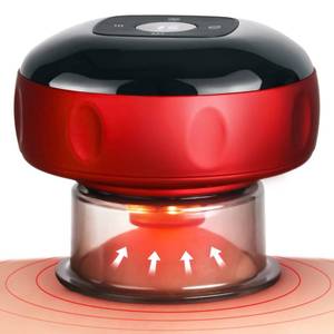 lot 18013 image: Becommend 5-in-1 Smart Dynamic Cupping Therapy Set with 20-Level Heat and Suction, Cupping Kit for Massage Therapy, Electric Cupping Device with Red Light for Back Pain, Knots, Soreness Relief (Red)