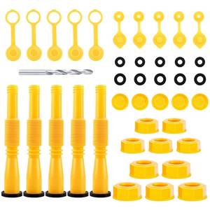 lot 18021 image: Upgrade Gas Can Nozzle 5 Kit - Extendable Length up to 11.7, inFlexible Pour Spout Suitable for Most 510 Gal Oil Cansin