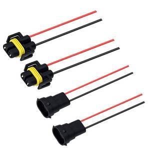 lot 18023 image: BlyilyB Set-2 H11 H8 Pigtail Socket Wiring Harness Harness Female and Male Connector for Headlight Fog Lamp