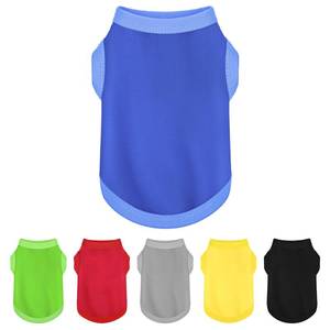 lot 18026 image: Elevate Your Dogfts Fashion Quotient with Colorful and Breathable Sleeveless Cotton Shirts Perfect Pet Apparel for Small to Medium Dogs Blue S