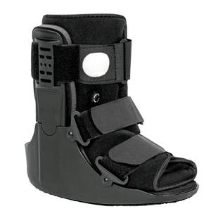 lot 18037 image: Jewlri Air Walking Boot, Fracture Boot Short Walker Protection Fits Left or Right Foot Ankle Support for Injuries Fractures Sprains Black M