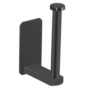 lot 18047 image: VAEHOLD Self Adhesive Toilet Paper Holder Kitchen Washroom Adhesive Toilet Roll Holder No Drilling for Bathroom Stick on Wall Stainless Steel Brushed Black