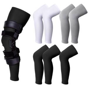 lot 18052 image: Sosation 8 Pcs Knee Brace Undersleeve Knee Sleeve for Under Brace Closed Patella Compression Breathable Leg Sleeves for Men Women Thigh Shin Support for Sports Protector(X-Large)