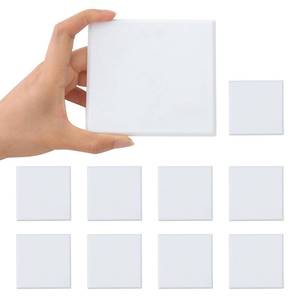 lot 18059 image: HOME MASTER HARDWARE Self Adhesive Wall Protector Square 4 inch, 10 Pack Door Handle Wall Shield Guard Door Stop, Rigid Vinyl Wall Protection Pad White