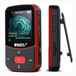 lot 18077 image: RUIZU 64GB Clip MP3 Player with Bluetooth 5.3, Portable Music Player with Voice Recorder for Sports Running, FM Radio, Pedometer, A-B Repeat, Audio Shuffle Playback, Support 128GB Micro SD Card, Red